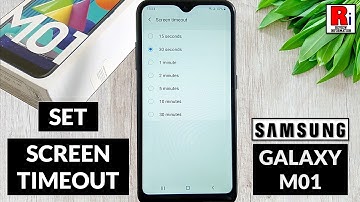 How to Set Screen Timeout in Samsung Galaxy M01
