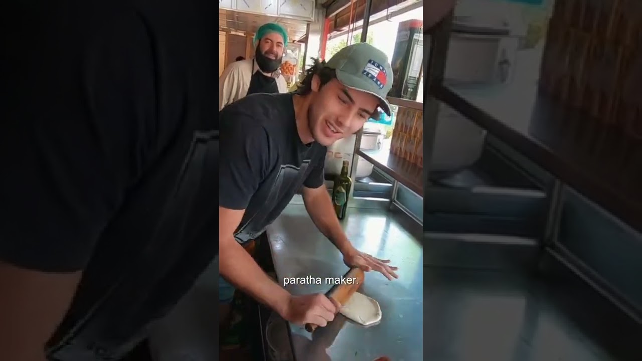 Luke Damant makes his own cheese paratha 😋 🇵🇰 