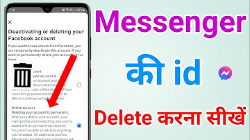 How to delete messenger account | Messenger account delete kaise kare | Delete messenger id