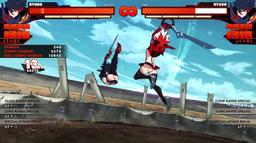 KILL la KILL -IF- Ryuko counter hit 2 meter combo (patch 1.02)