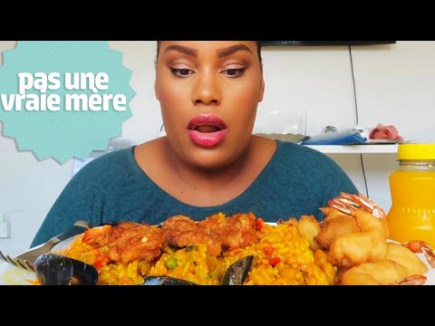 PAËLLA, SHRIMP MUKBANG┃courrier du coeur #74