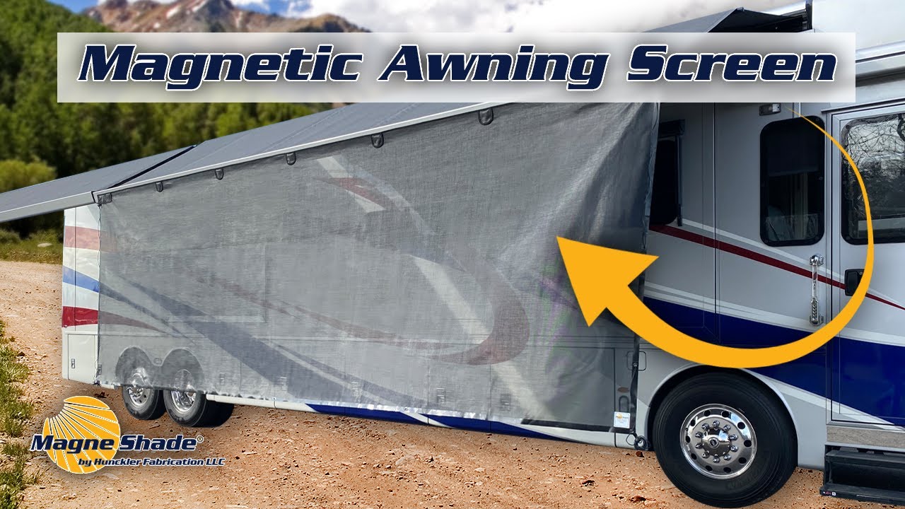 Magnetic Awning Drop Shade For RVs! - Magne Screen™