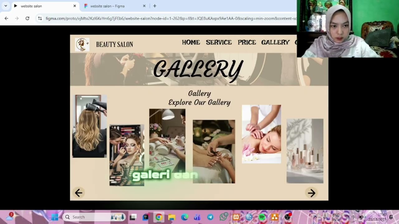 Judul : Desain Figma Website Salon Beauty ( Part 6 ) 