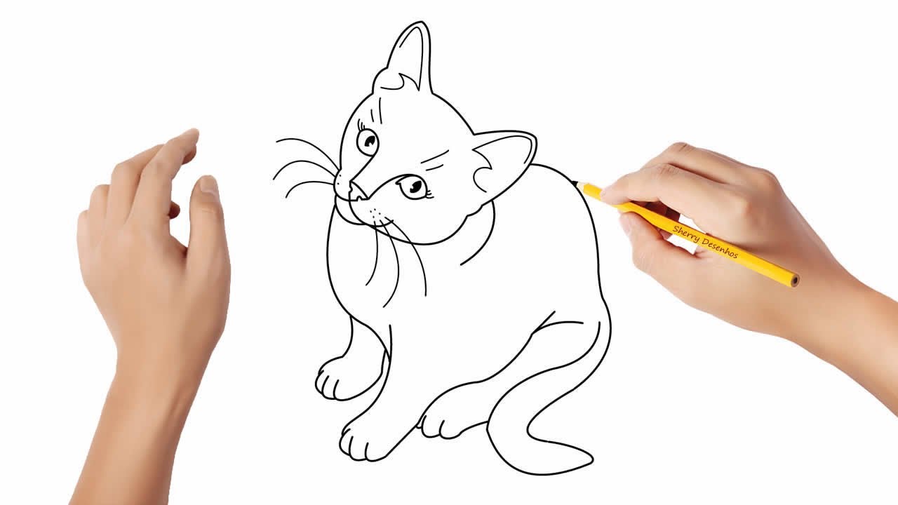 Como desenhar um Gato PASSO A PASSO narrado 