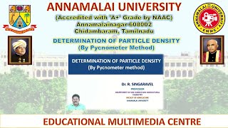 DETERMINATION OF PARTICLE DENSITY  -  By Pycnometer Method