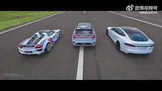 Drag Race: Zeekr 001 FR vs. Tesla Model S Plaid vs. Porsche 918 Spyder
