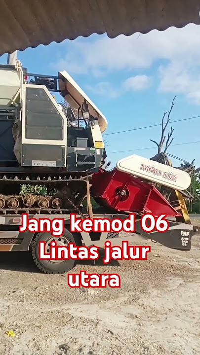 combine harvester bimo 102 team jang kemod #combineharvester #farming #traktortangan #sawah