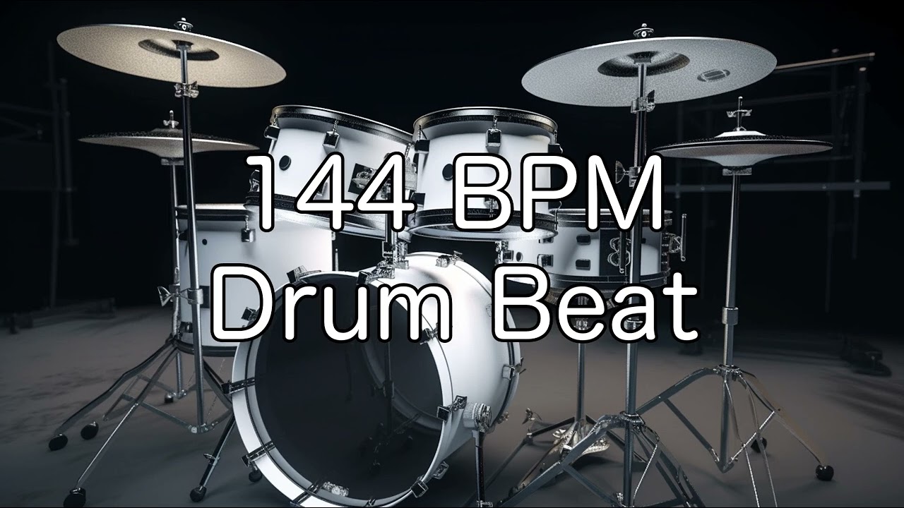 144 BPM Rock Drum Beat for Musical Practise