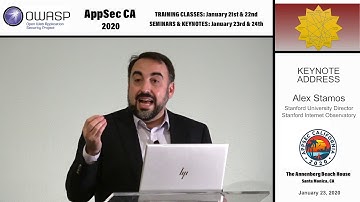 AppSecCali 2020 Opening Keynote - Alex Stamos
