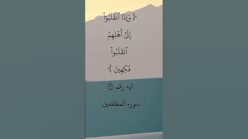 ايه رقم ٣١ من سورة المطففين.. بصوت الشيخ ابوبكر الشطرى