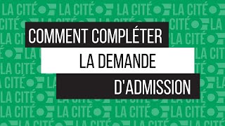 Comment faire une demande d'admission au Collège La Cité (Étudiant.e canadien.ne)