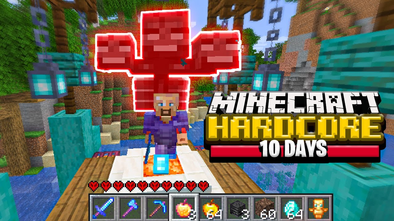 i survived 10 full days in HARDCORE Minecraft - YouTube