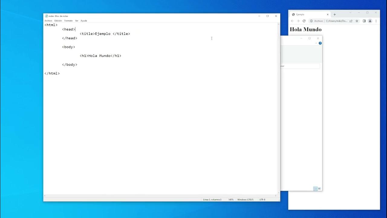 como EDITAR un ARCHIVO HTML en BLOC de NOTAS 😱 - YouTube