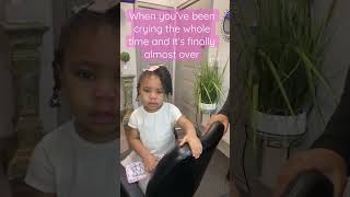 Fake crying and ponytails #littlegirlhairstyles #hair