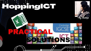 2020 MAY/JUNE, MS EXCEL  | PAPER 31   #IGCSE  #ICT  #PASTPAPER  #CAMBRIDGE  #DATAANALYSIS