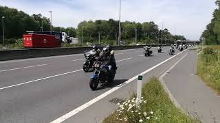 Hells Angles 50th anniversary run A23 Pease Pottage