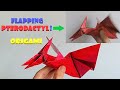 How to make an easy origami pterosaurs (pterodactyl), step by step tutorial