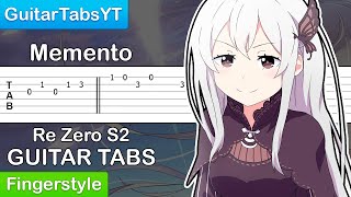 Re Zero S2 ED - Memento Guitar Tutorial [TABS] (Fingerstyle)