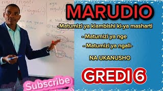 GREDI YA 6 MARUDIO|Matumizi ya ki- ya masharti, nge- na ngali-