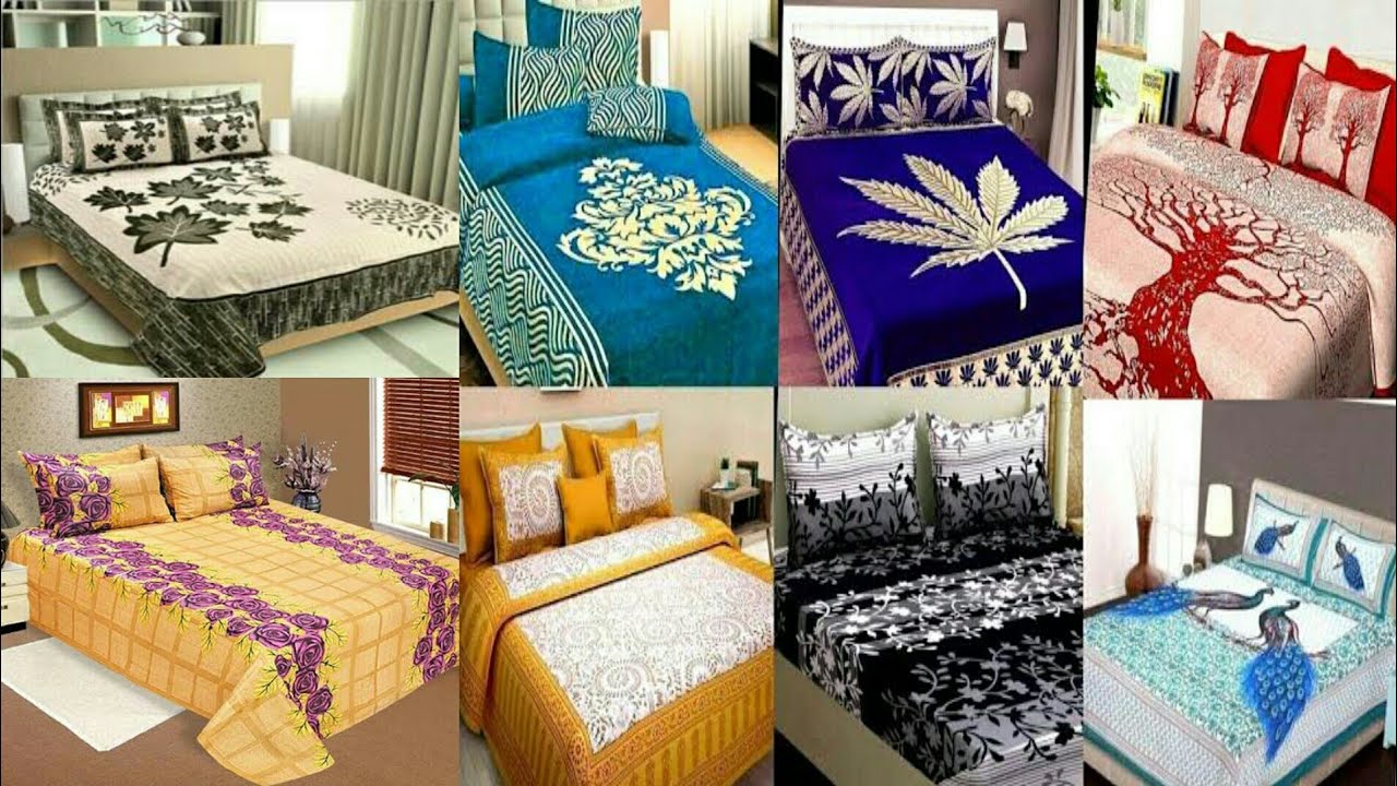 Cotton bed sheet designs Cotton bedsheet double bed YouTube