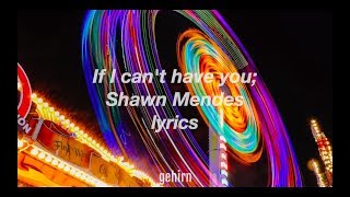Shawn Mendes - If I Can't Have You // lyrics // español