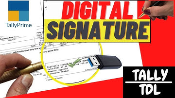 digital signature tdl ! digital signature tdl for tally prime !  Self Learning Channel
