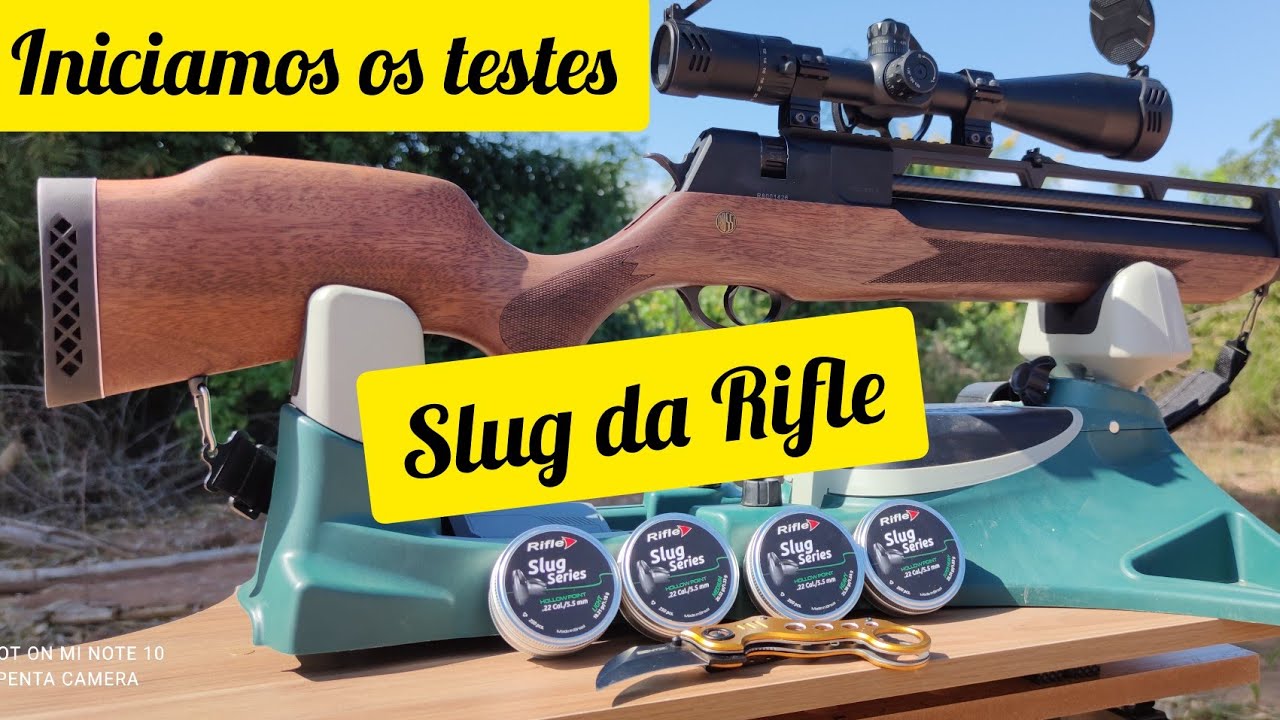 PARTE 1/4 SLUG RIFLE HOLLOW POINT DE 18.21 GRAINS A  25M, 50M E TESTE DE EXPANSÃO  A 25M NA ARGILA