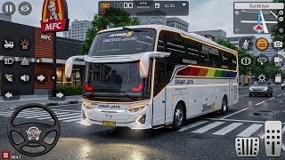 Bus Sinar Jaya Jetbus 5 Glowing Parah Melaju Santuy Di Map Surabaya | Bussid Gameplay screenshot 4