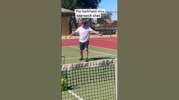 How to hit a backhand slice approach shot. #tennis