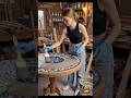 She Turned This Old Table Into ART 🤩 #Shorts