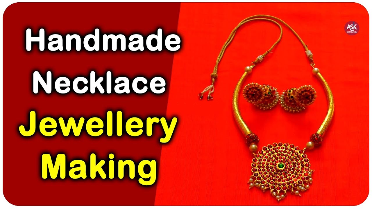 Handmade Necklace Jewellery Making at home How to make jewellery at home Necklace Making