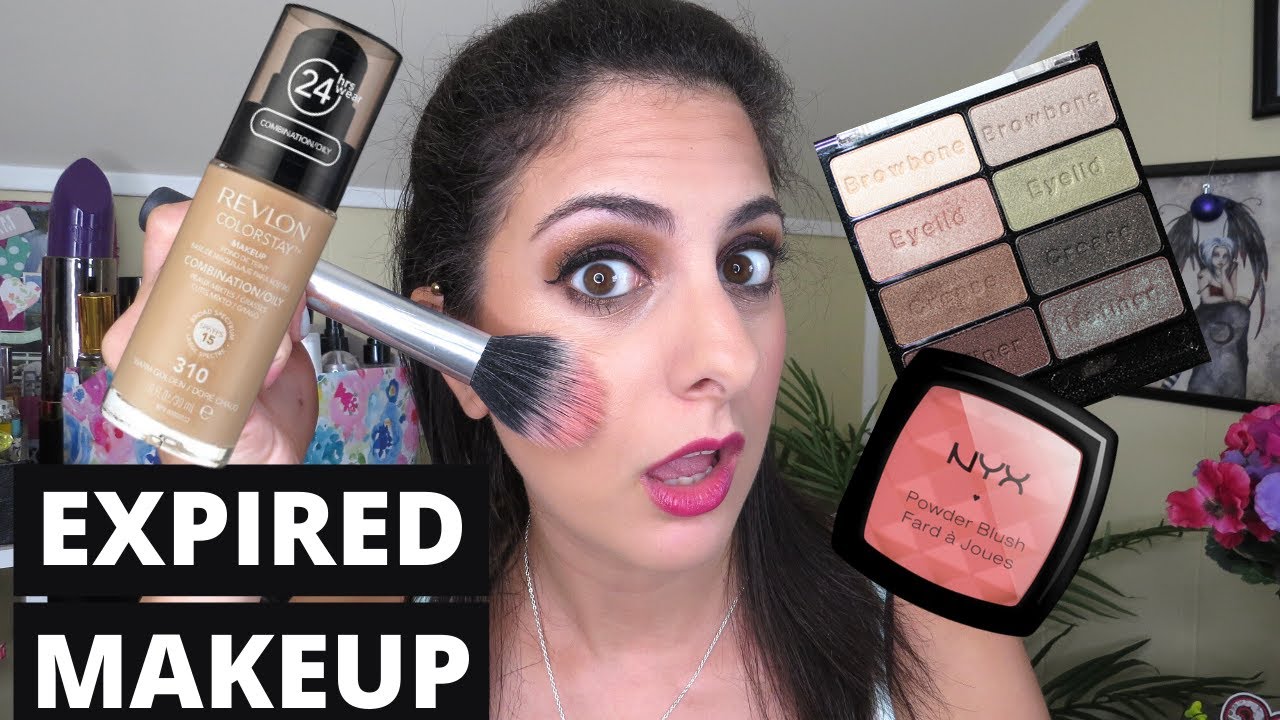 FULL FACE OF EXPIRED MAKEUP ! YouTube