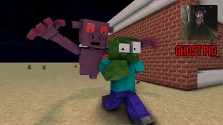 Monster School : GHOST PIG HORROR CHALLENGE - Minecraft Animation