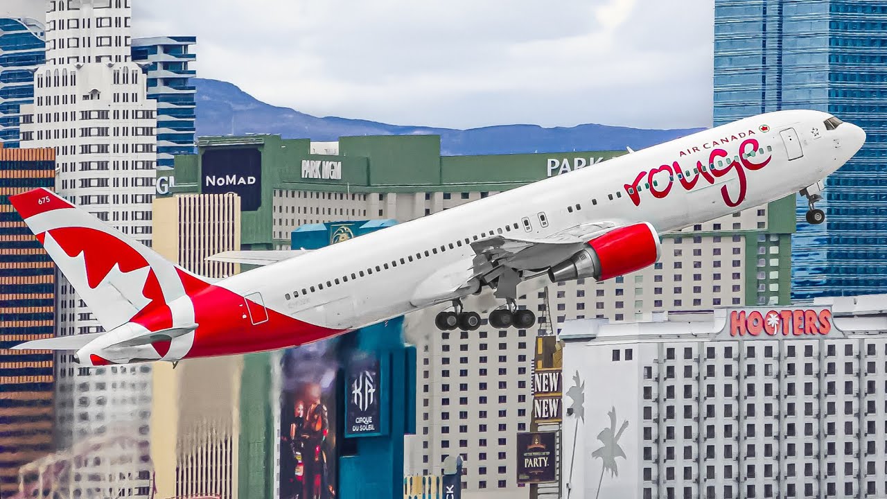 ✈️ 80 TAKEOFFS & LANDINGS in 60 MINS 🇺🇸 Las Vegas Harry Reid International Airport Plane Spotting