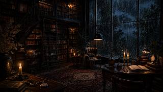 Quiet Scholar's Library | Soft Rain | 9hrs screenshot 2