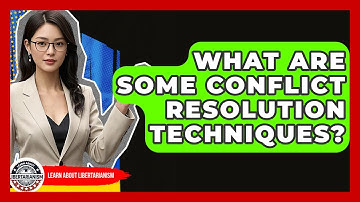 What Are Some Conflict Resolution Techniques? - Learn About Libertarianism