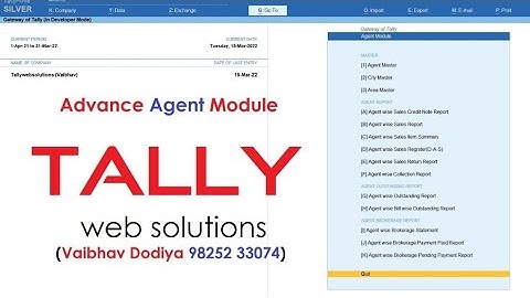 Advance Agent Brokerage Module in Tally Prime | Agent Commission Module in Tally Prime