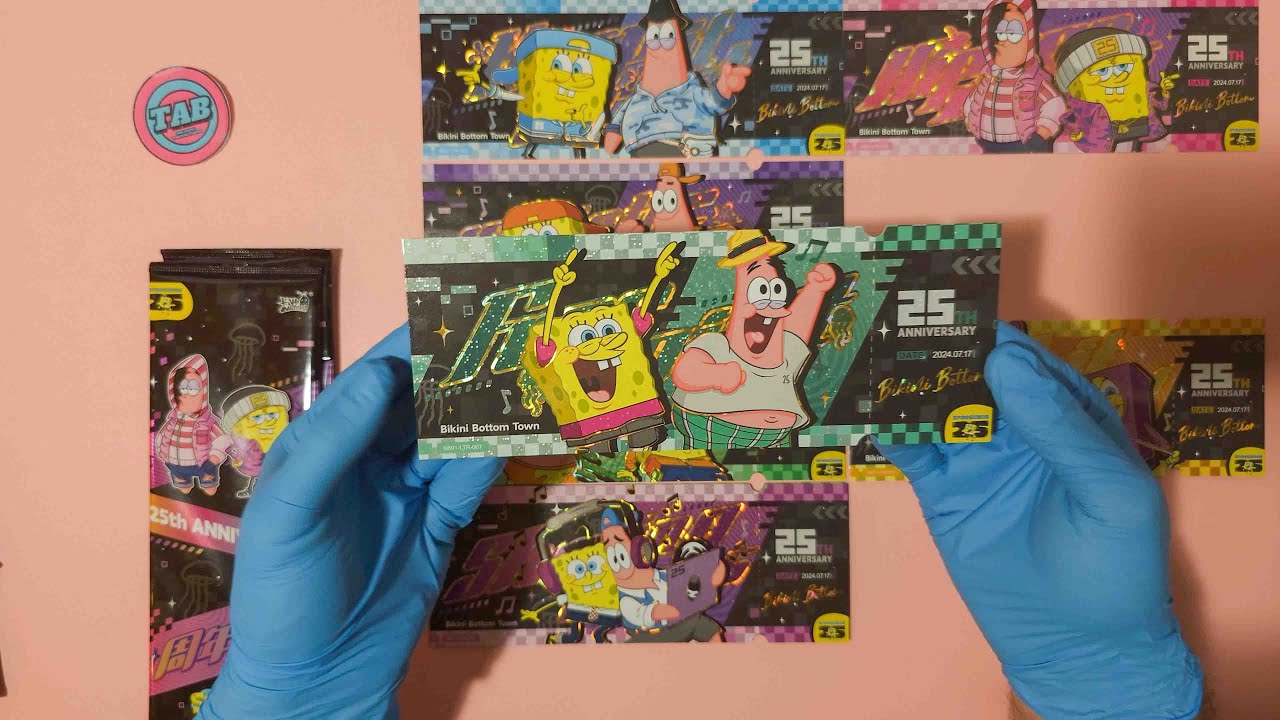 Unboxing 006: Kayou SpongeBob (SB-KL-ZN001) 12x Spectacular Laser Ticket Cards! How to store them?