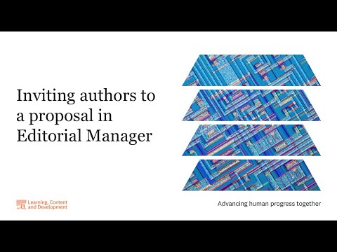 Inviting authors to a proposal in Editorial Manager