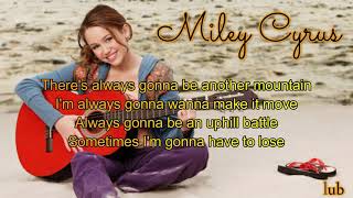 Miley Cyrus - The Climb with Lyrics