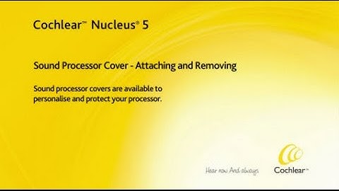 Using sound processor covers - Nucleus 5