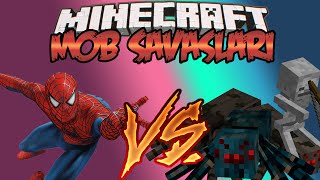 Minecraft : Modlu Mob Savaşları - ÖRÜMCEK ADAM vs ÖRÜMCEKLER