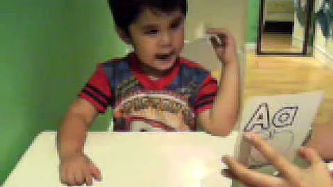 Autism - My Son Learning Alphabets Through Pictures