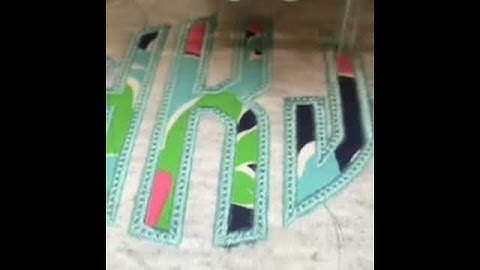 Applique Stitch on Lilly Print Fabric