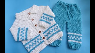 Crochet Baby Cardigan Unique Embroidered Design Jacket-Beautiful Easy Pattern(PART-1)