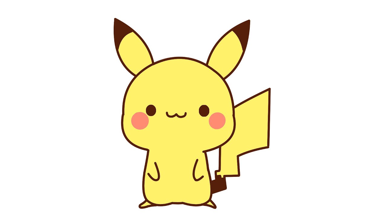 Tranh tô màu hình Pikachu siêu dễ thương cho bé  Trường Tiểu học Thủ Lệ