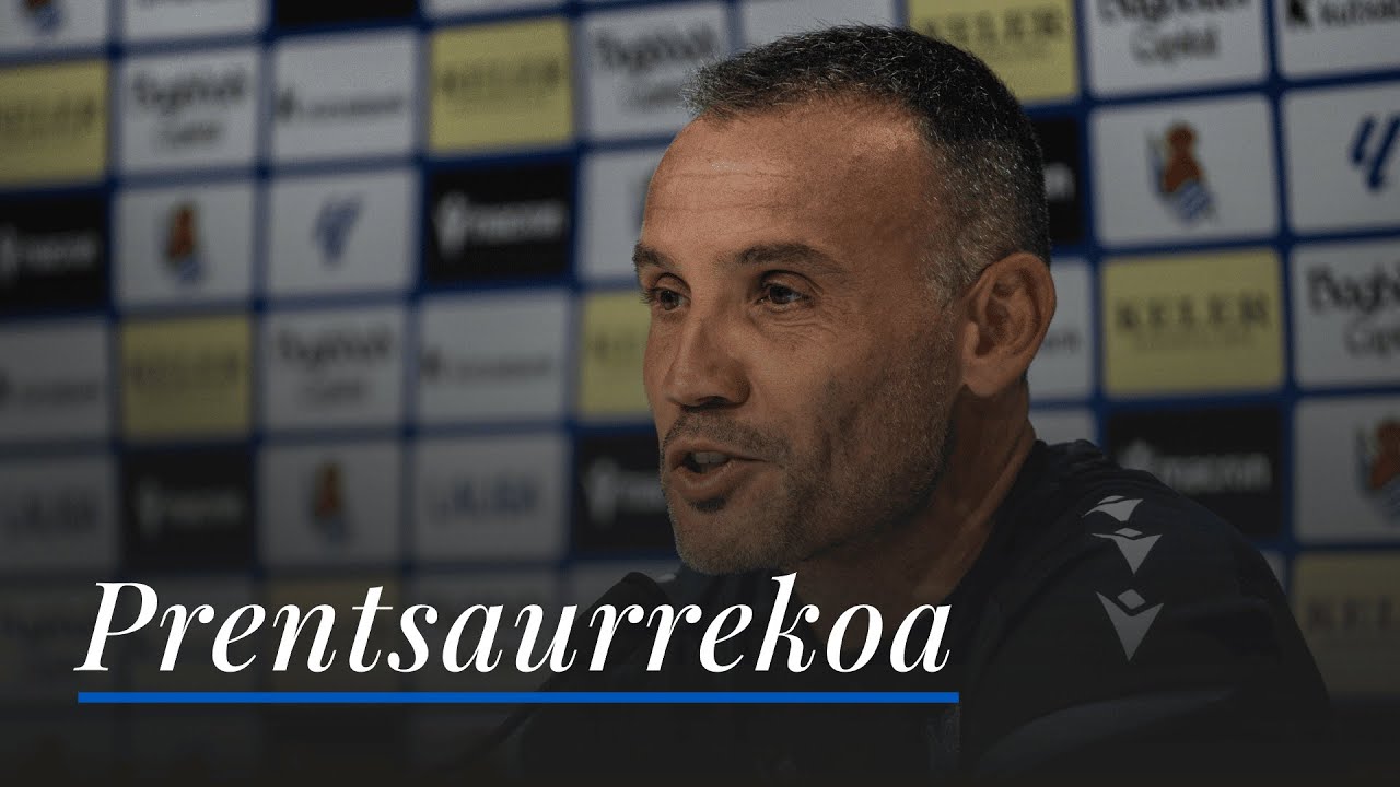 RUEDA DE PRENSA | Sergio Francisco | Real Oviedo - Real Sociedad - YouTube