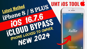 iPhone 8 / 8 Plus iOS 16.7.6 iCloud Bypass | Unlock iCloud Lock | iPhone Locked To Owner Bypass 2024