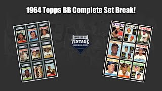 1964 Topps Baseball Complete Set Break Highlight Reveal - Vintage Breaks Livestream Highlights