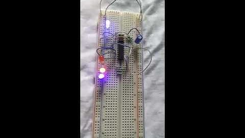 Contador binario de leds 4 bits funcionando
